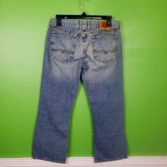 Lucky Brand Dungrees Custom E Crop capri Denim Jeans Size 6/28 - Picture 8 of 10